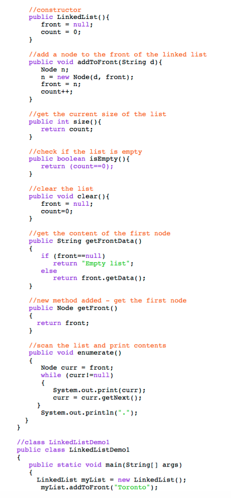 prints the contents of all the nodes with odd indices. Exercise 4.