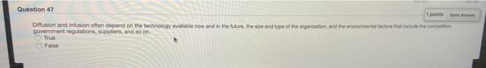  no explanation needed Question 47 pointa Diffusion and infusion often depend