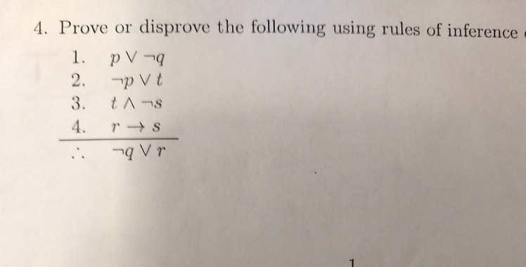  Intro to Discrete Structures : Prove or disprove using rules of
