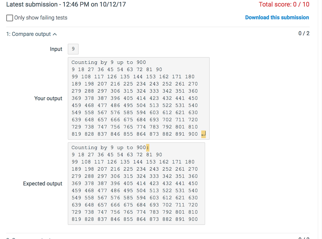 Need help editing code to make it look like expected output import