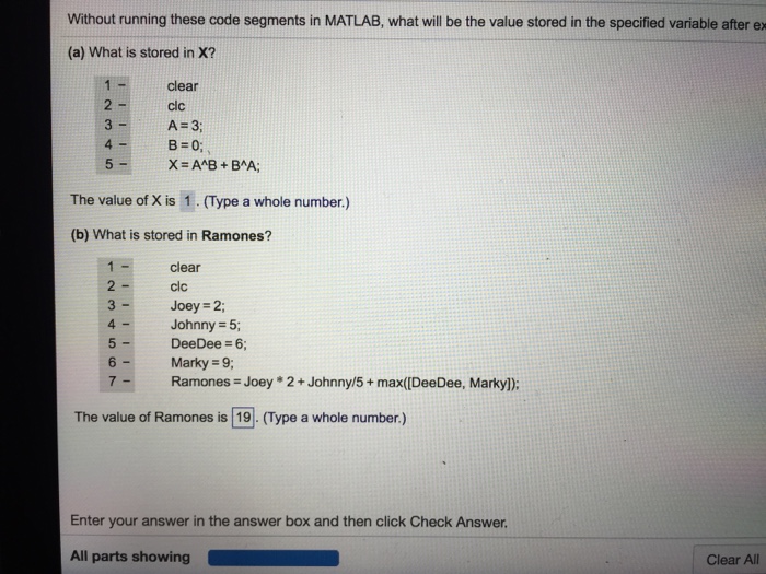 will be the value stored in the specified variable after executing each