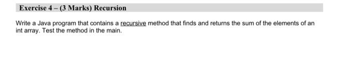  Write a Java program that contains a recursive method that finds
