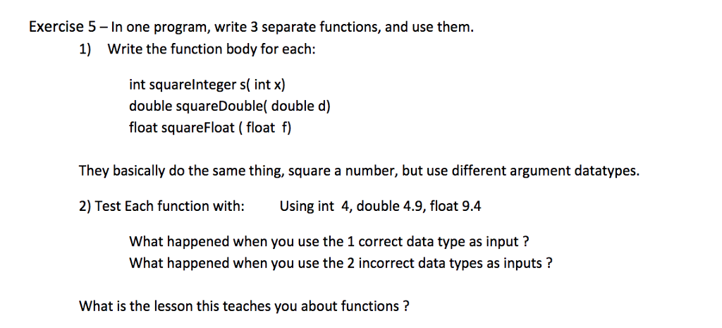 Test length of side sizes: 5, 42, 12.30 Calculate area of square,