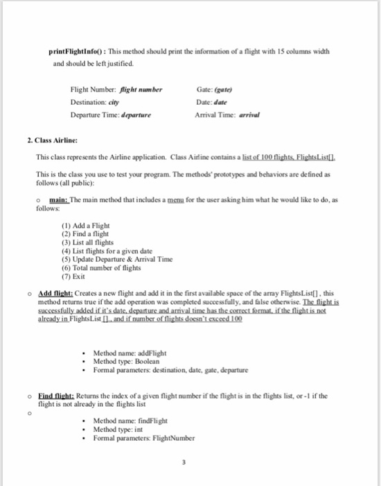 to complete the following tasks: Add a new flight to the flights