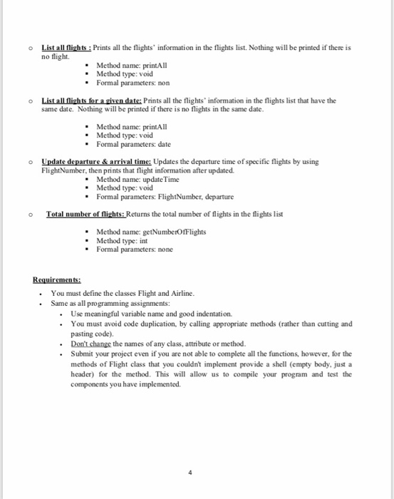 list Find the information about a flight given its number Print all
