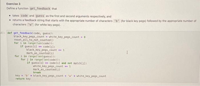 it shows that this code doesnt satisfy the tests Define a function