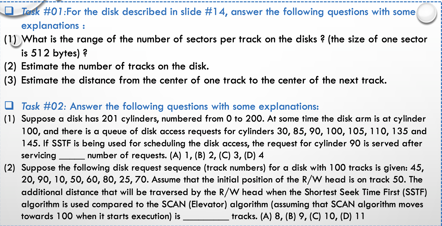 Some key parameters for a recent 2.5-inch drive for laptop computers. Size