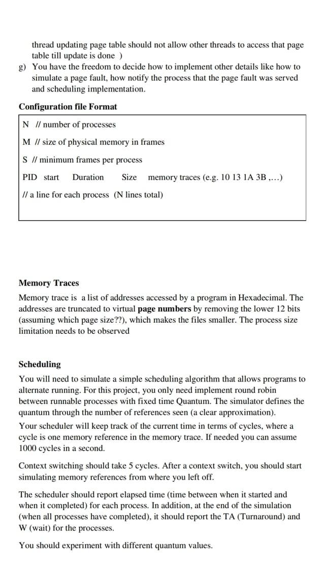 Virtual Memory Management Simulation This project is about memory management and virtual