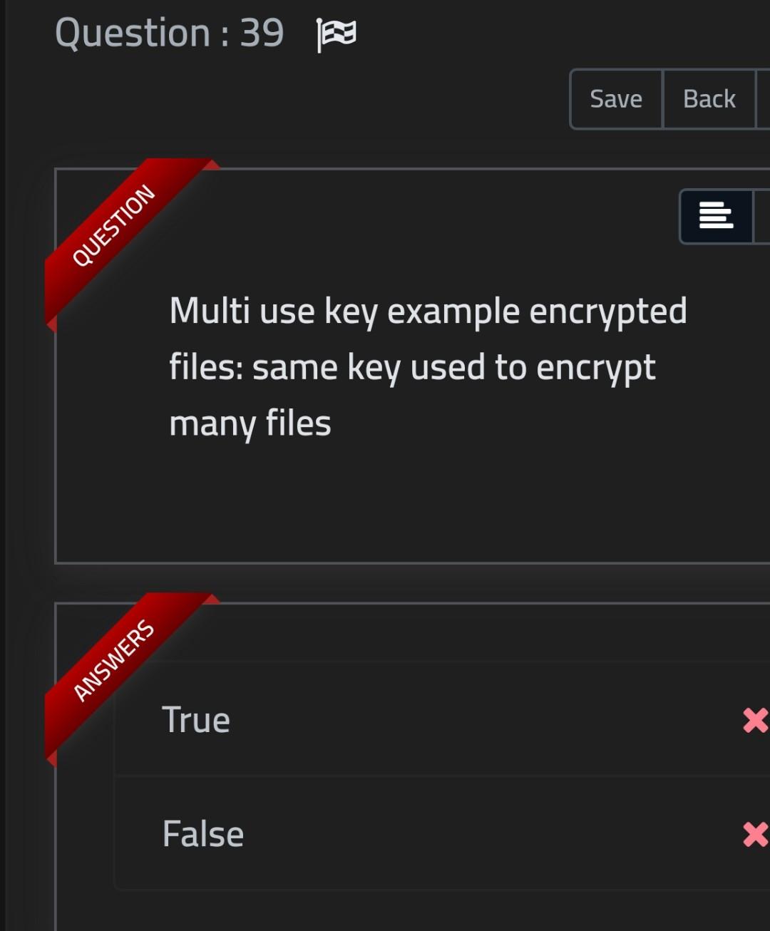 Back QUESTION Encrypt the message M="1111111111" using Vernam Cipher using key "0101001101"