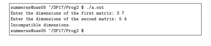 respectively, i.e., A has dimensions p x q and B has dimensions