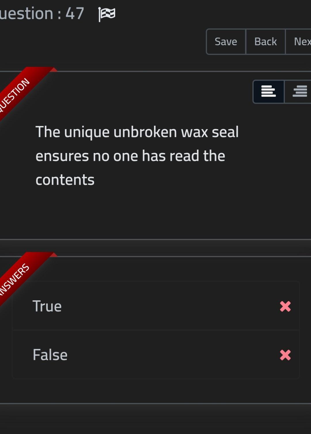 uestion : 46 1B Save Back Nex UESTION III ............... Ensuring timely