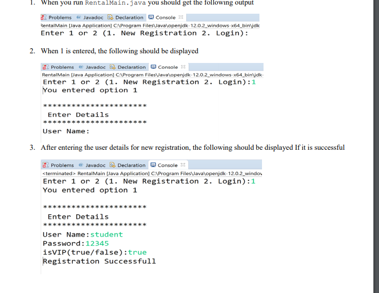 /* * This file is the registration class for the Vehicle