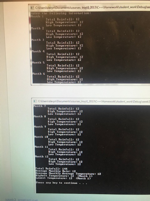 THIS PROGRAM NEEDS TO BE MADE IN C++ The program should output