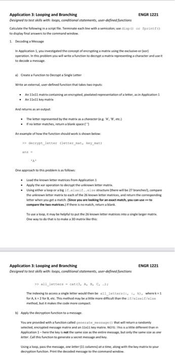  answer question b in matlab i know how to do part