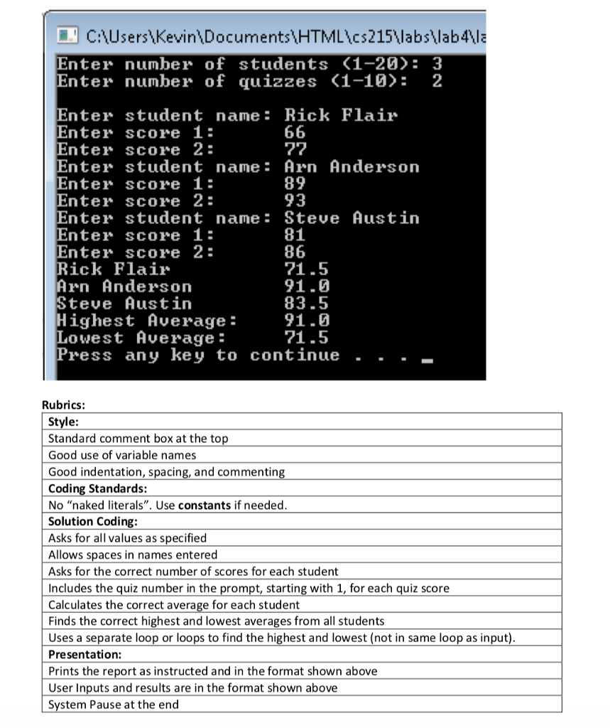 two parallel arrays to solve a problem General Description You are to