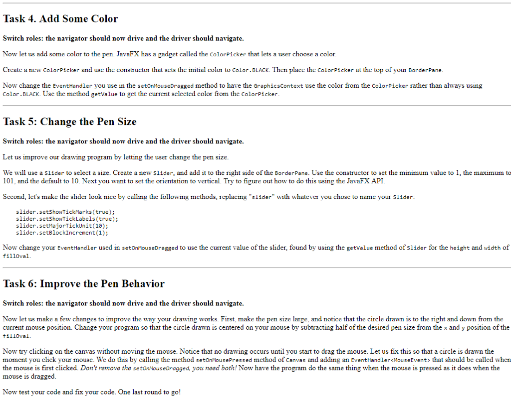 some drawing Important: You will need to reference the API in this
