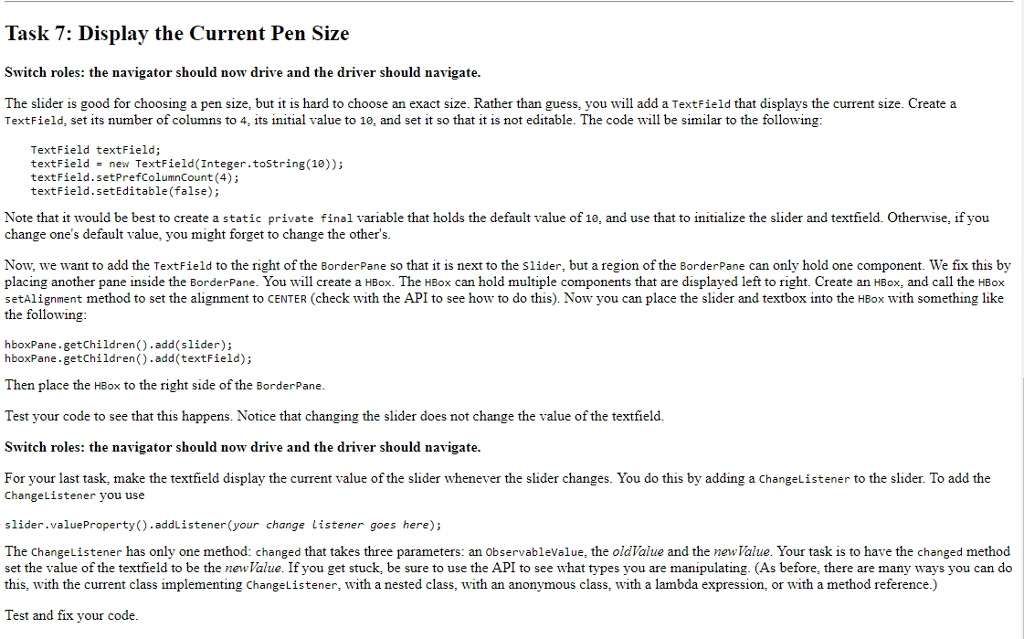 lab. Be sure you have the JavaFXAPI opened up, and not just