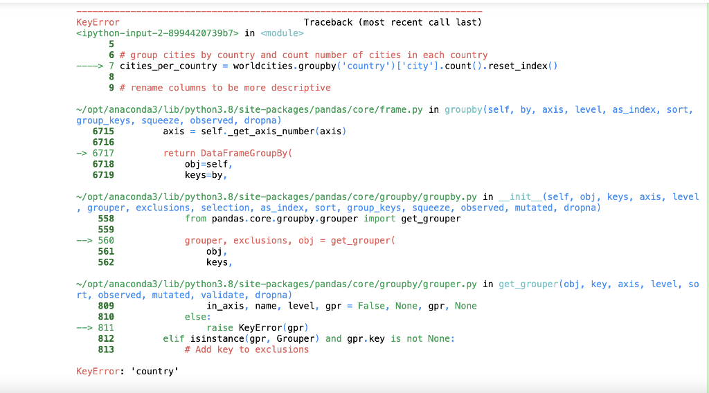 Why do I get error with this code? import pandas as pd