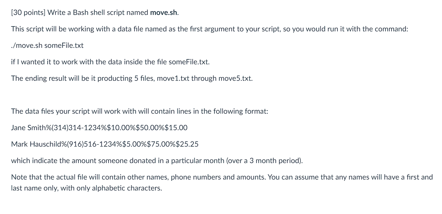 I need this done using GREP, AWK, and SED commands. I