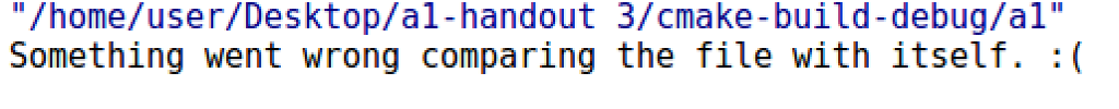 output should say the files are equal. If you can find the