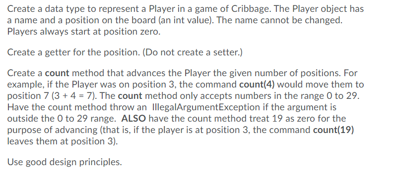 Create a data type to represent a Player in a game