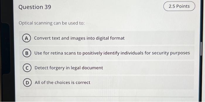 program. Which one of the following is NOT a major category of