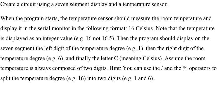 arduino c++ Create a circuit using a seven segment display and a