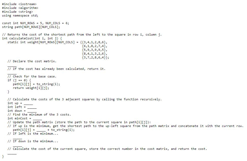 ) Below is the Question, Template and the output of shortest path