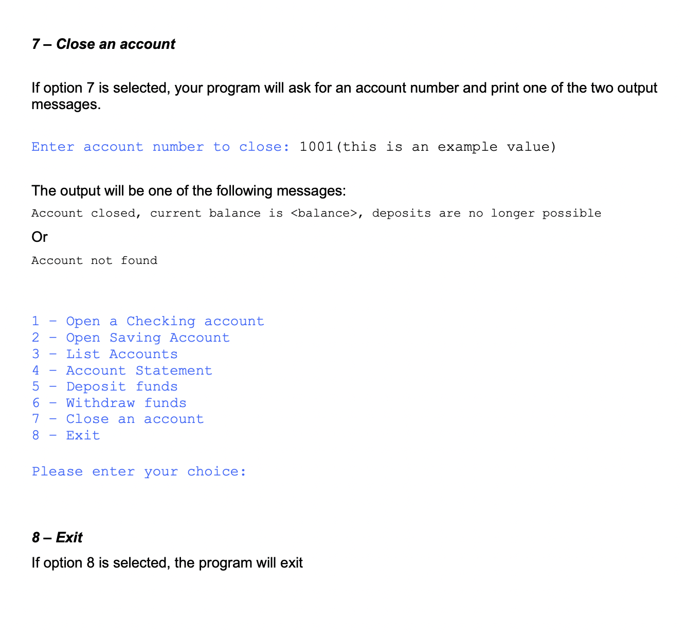 and add transactions to the account. - Transaction class represents a transaction