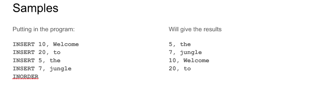 the tree traversals: http://algoviz.org/OpenDSA/Books/OpenDSA/html/BinaryTreeTraversal.html# (You don't need to sign in) http://www.geeksforgeeks.org/618/ https://en.wikibooks.org/wiki/A-level_Computing/AQA/Paper_1/Fundamentals_of_algorithms/Tree_traversal