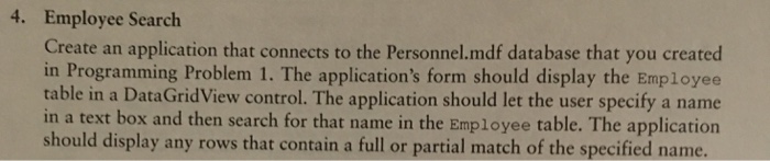  C# Windows form app Create an application that connects to the