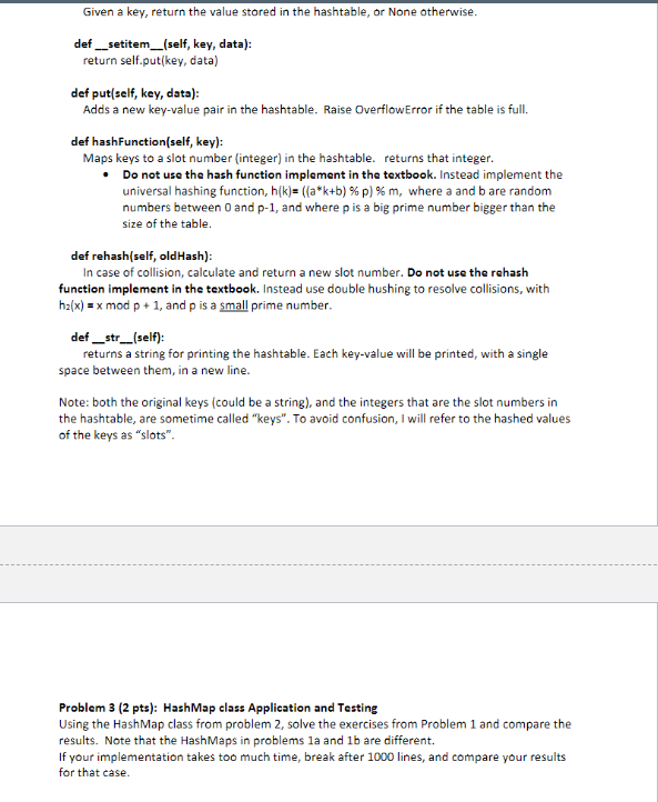 the following methods. Note: most of the credit for this section is