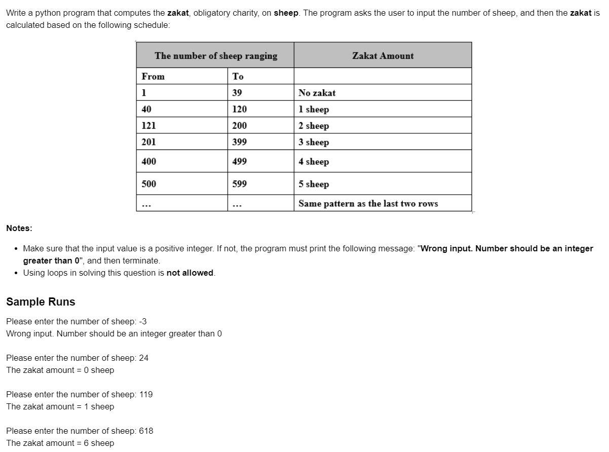  Write a python program that computes the zakat, obligatory charity, on