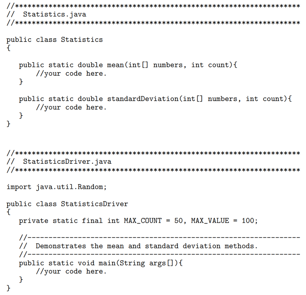 of a list of integers x1 through xn. Assume that there will
