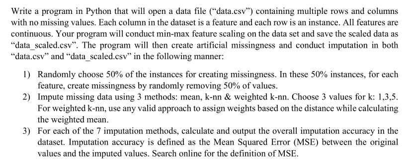  Write a program in Python that will open a data file