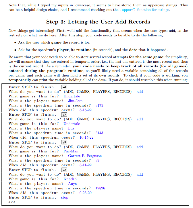 strings etc would I have to write in order to write the