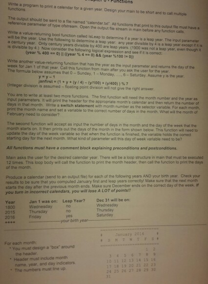  write the program in c++. You are only allowed to use