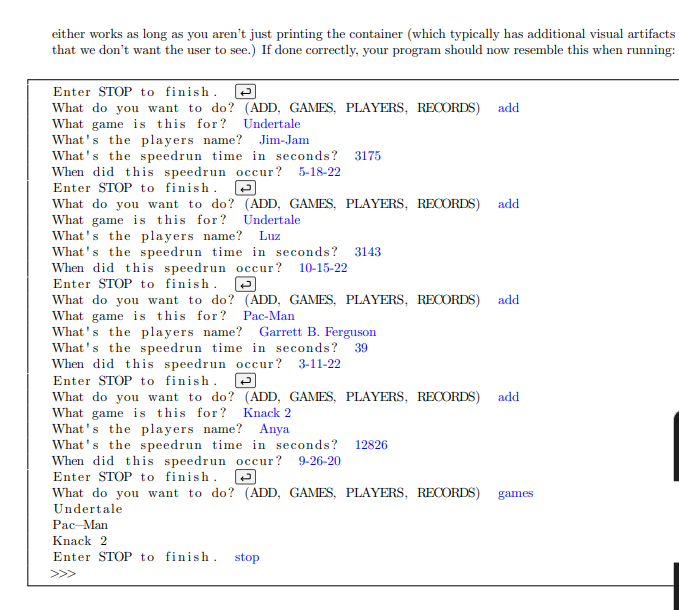 undetermined amount of time, only ending when the user requests that it