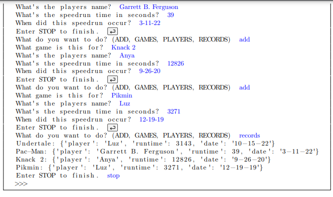 ask the user what they want to do next, in the form