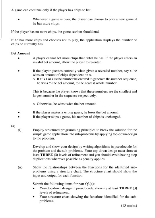 to play a guessing game repeatedly Game play The player has 50