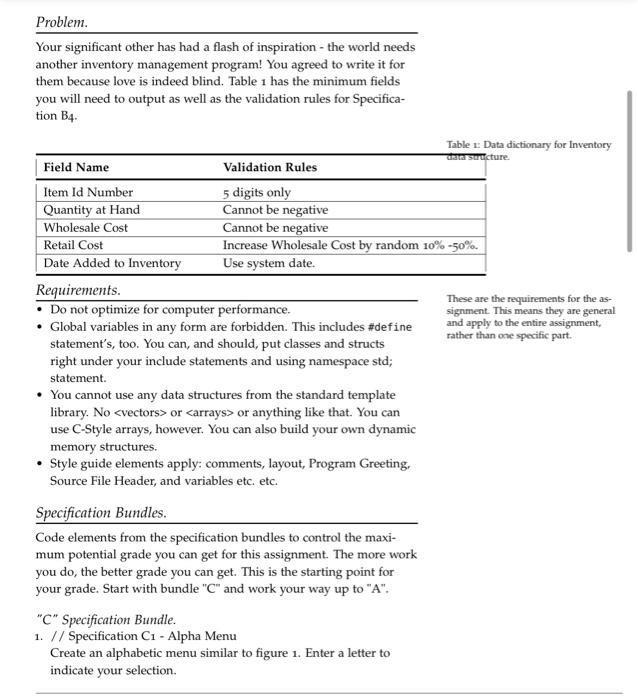  PLEASE USE ALL SPECIFCATIONS INTO THE PROGRAM. BUNDLE C, BUNDLE B