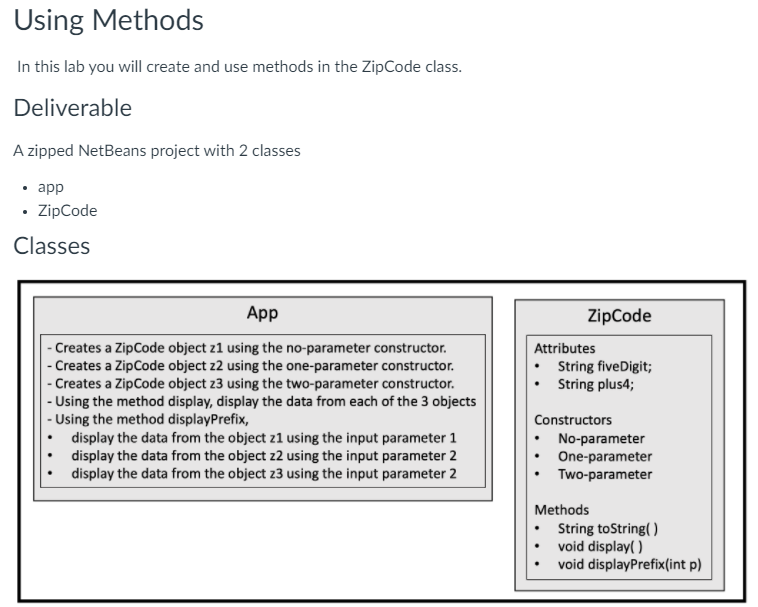  Using Methods In this lab you will create and use methods