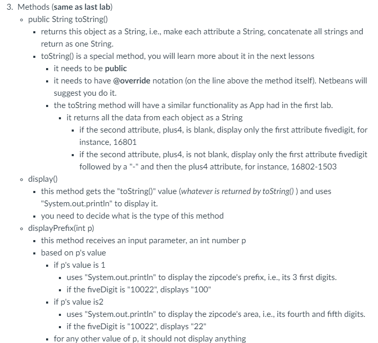 classes app Zip Code Classes App Zip Code Attributes String five Digit;