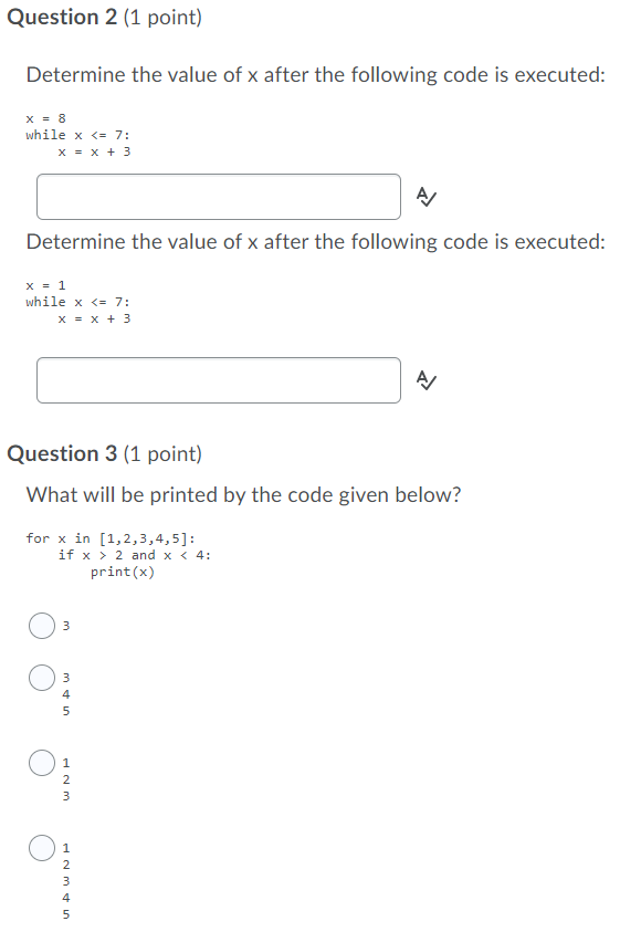 = 0 for x in L: if x 2 and x