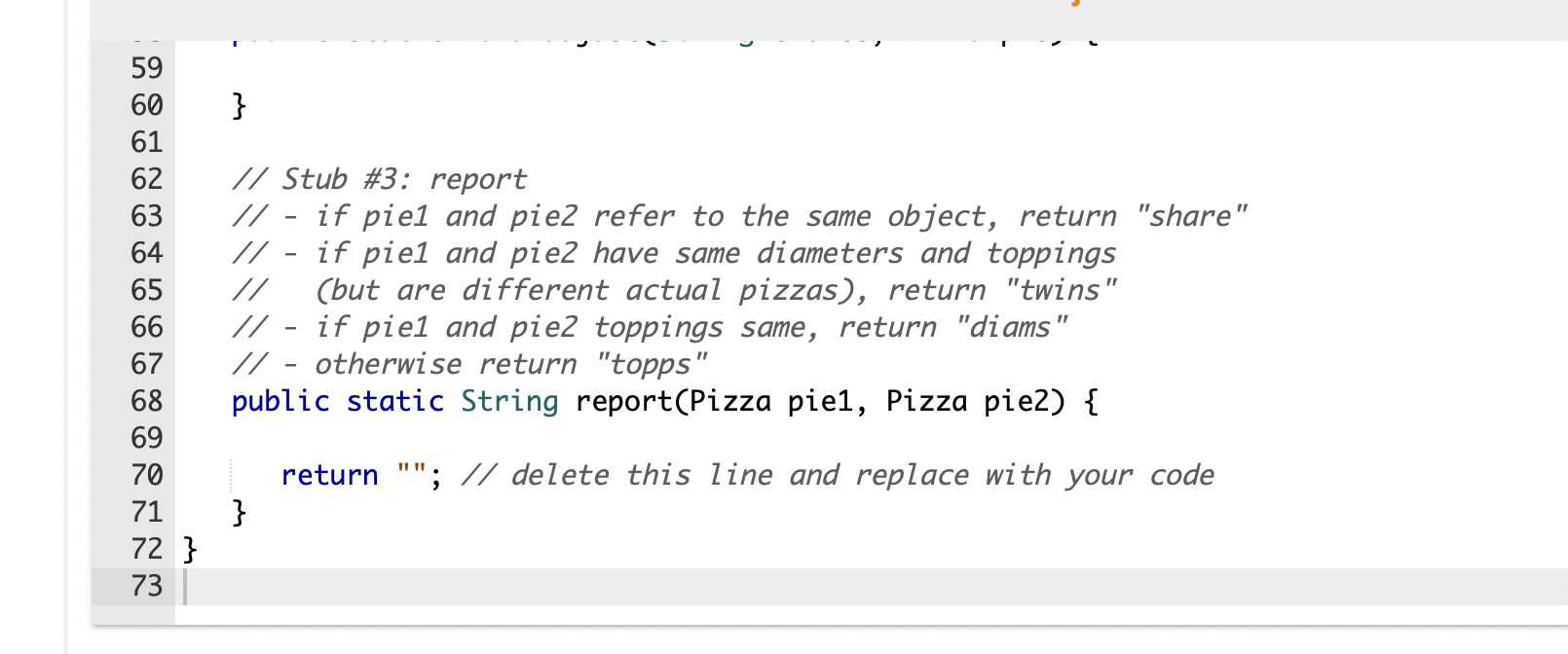 Scanner console = new Scanner(System.in); \\ 18 & \\ 19 & String