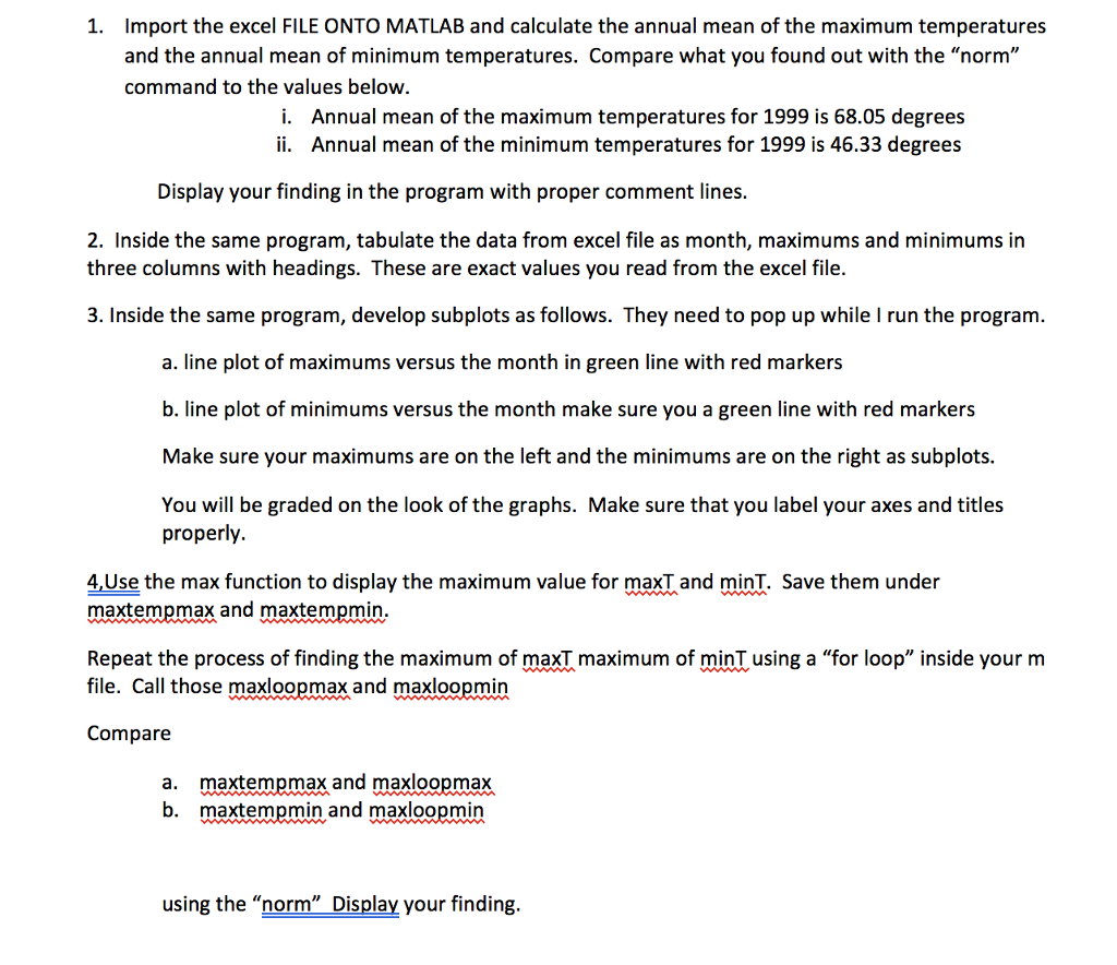 Read the instruction below(#1,2,3,4) and answer the question by using MATLAB. Cannot