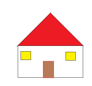 Write a program draws a house as shown in fig: (Java FX