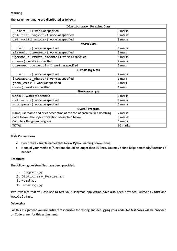 the Game The words that can be used by our Hangman game