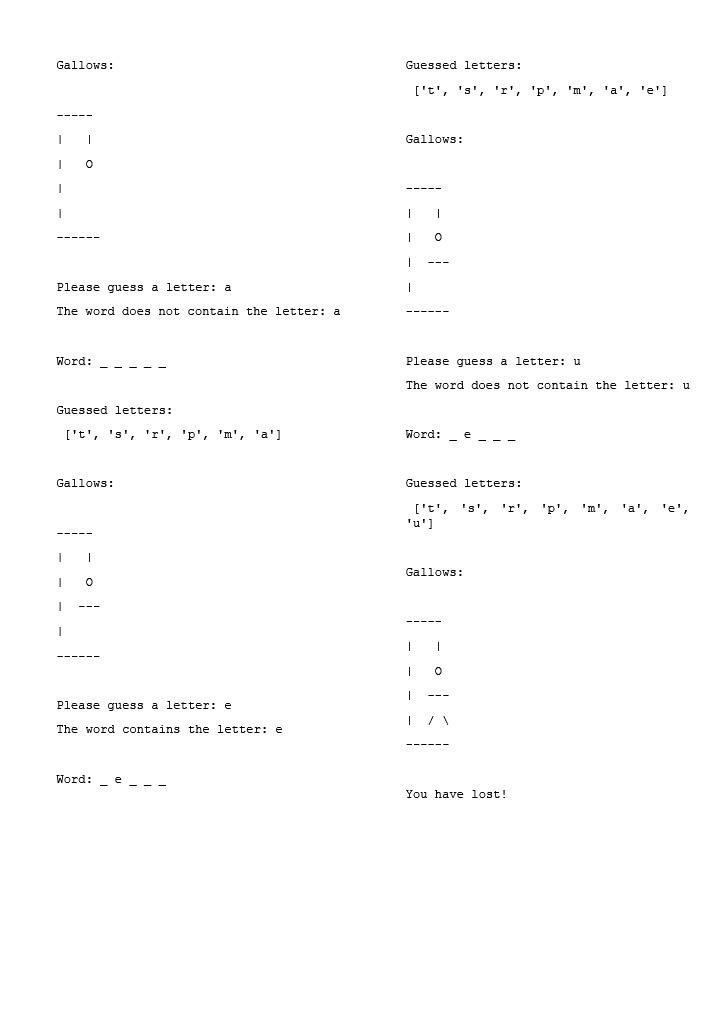 of a certain length. A word from this list is randomly selected