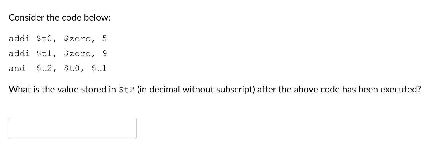 register $zero after the above code fragment has been executed? 010 1210